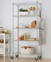 Trinity 5-Tier Wire Shelving Rack Includes Wheels