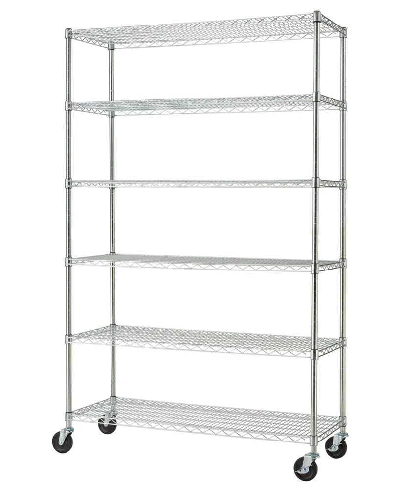 Trinity Basics -Tier Wire Shelving Rack Includes Wheels