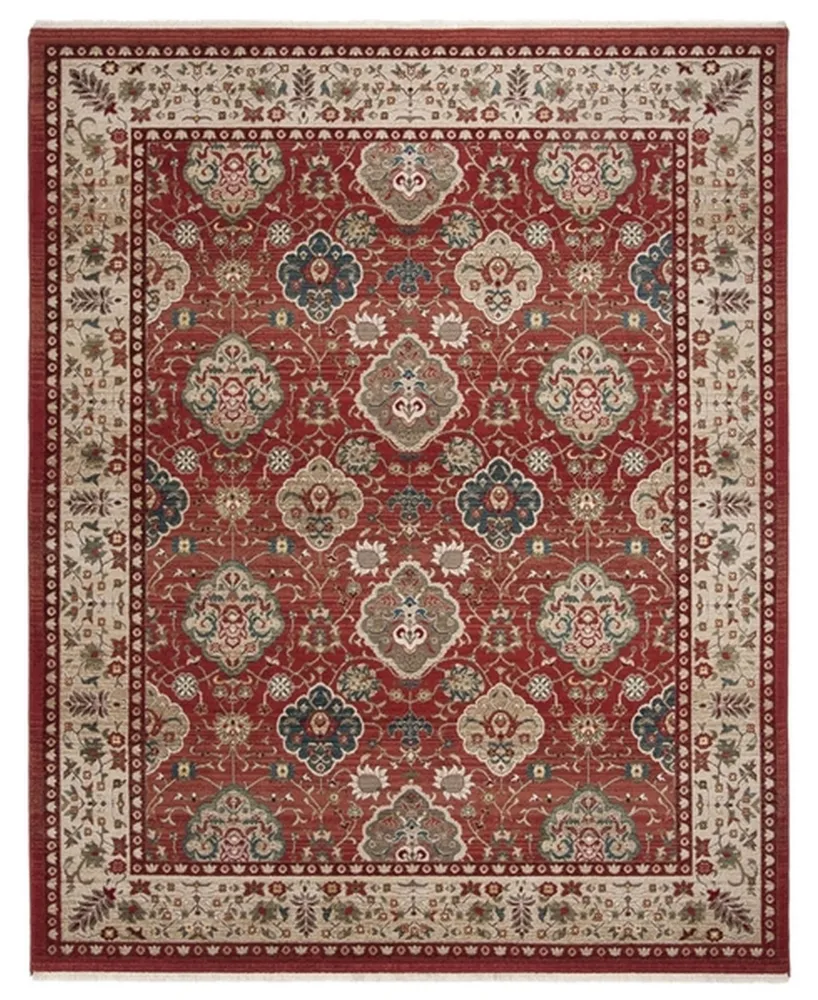 Lauren Ralph Lauren Ariel LRL1255C Red and Beige 5'1" X 7'6" Area Rug