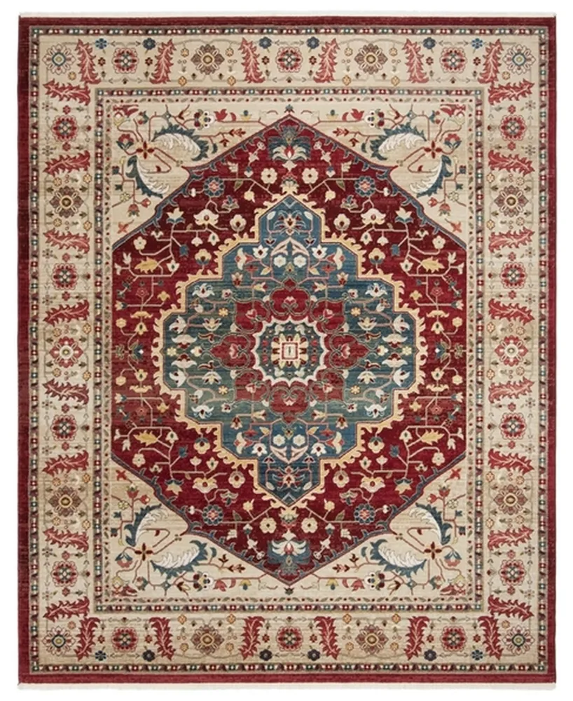 Lauren Ralph Lauren Chloe LRL1221B Beige and Red 8' X 10' Area Rug