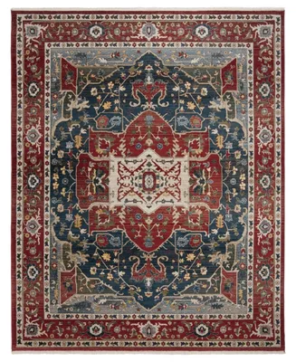 Lauren Ralph Lauren Camille LRL1225A Red and Navy 9' X 12' Area Rug