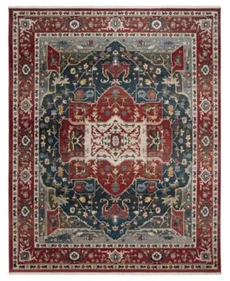 Lauren Ralph Lauren Camille Lrl1225a Red Navy Area Rug