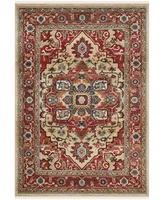 Lauren Ralph Lauren Quentin LRL1298C Red and Beige 9' X 12' Area Rug