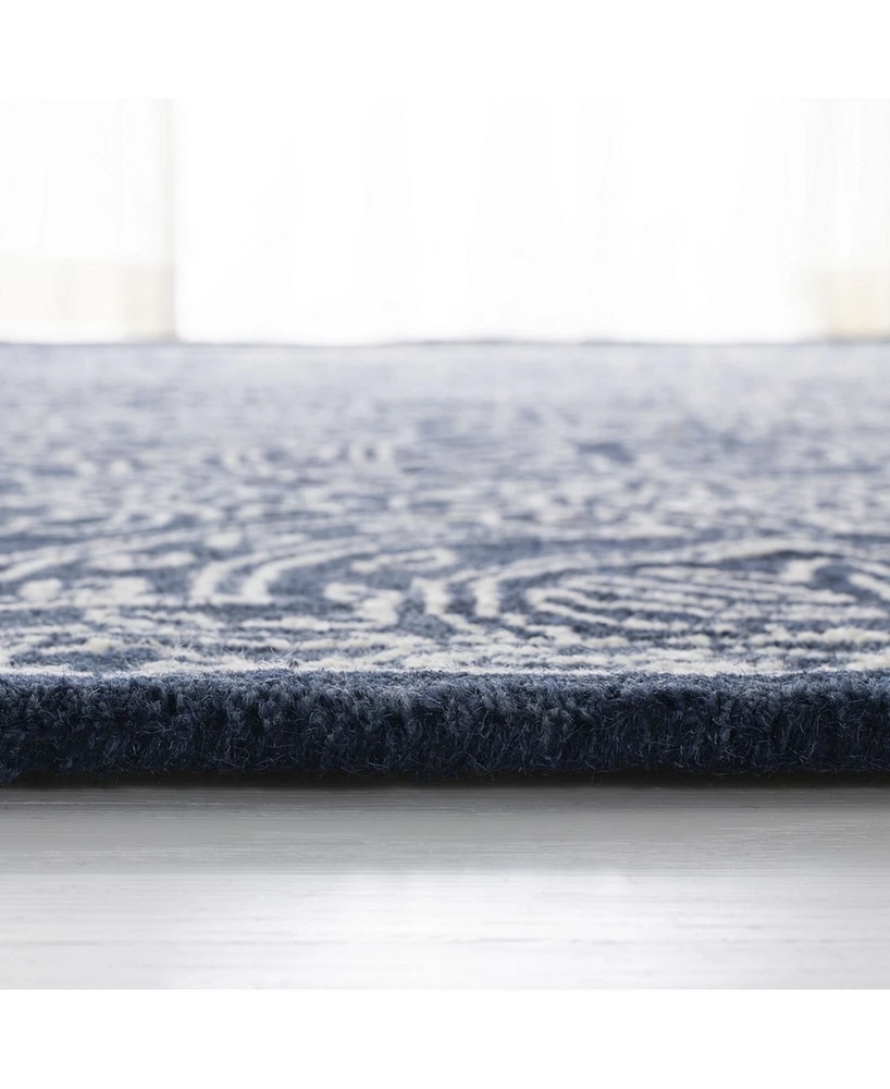 Lauren Ralph Lauren Etienne LRL6603N Navy and Ivory 2'3" X 7' Runner Area Rug
