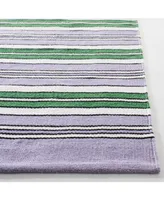 Lauren Ralph Lauren Leopold Stripe LRL2462G Lilac 5' X 8' Outdoor Area Rug