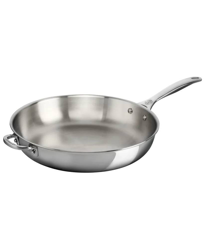 Le Creuset Stainless Steel 12.5" Deep Fry Pan with Helper Handle