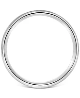 Men's Milgrain Edge Wedding Band in 18k Gold-Plated Sterling Silver (Also in Sterling Silver)