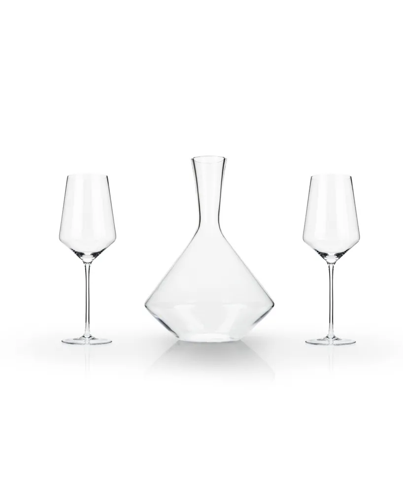 Viski Angled Crystal Bordeaux Glasses by Viski & Decanter