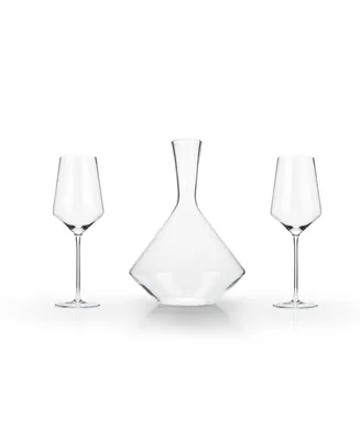 Raye Bordeaux Wine Glasses & Decanter, Set of 3