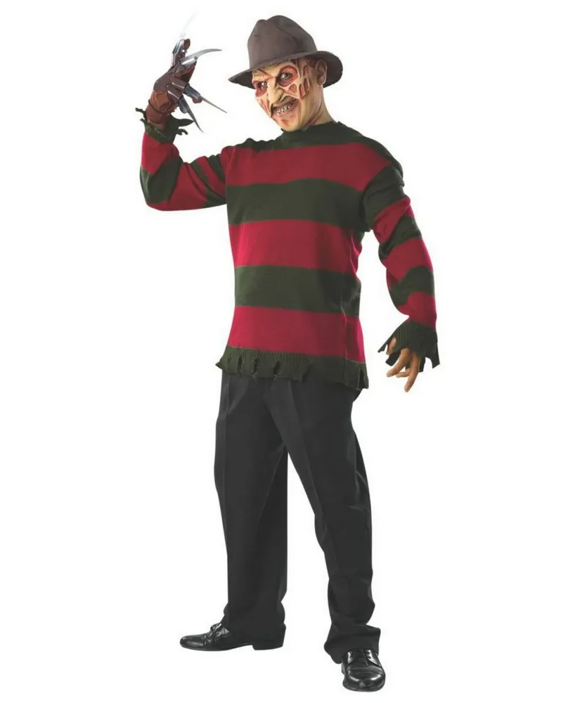 BuySeasons Men's Deluxe Freddy Sweater With Mask Adult Costume