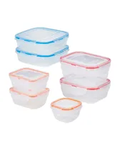 Lock n Lock Easy Essentials Color Mates Assorted 14-Pc. Food Storage Container Set