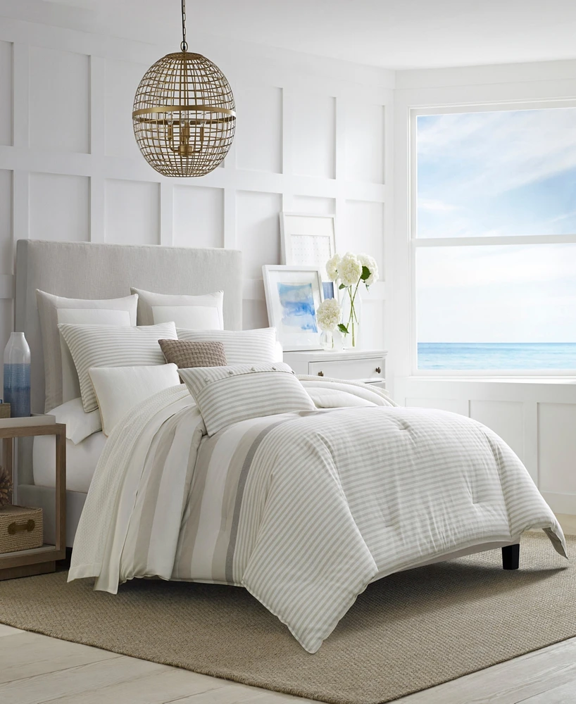 Nautica Saybrook Cotton Reversible 3-Piece Duvet Cover Set, King