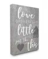 Stupell Industries Love Grows Best in Little Houses Canvas Wall Art, 16" x 20"