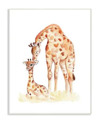 Stupell Industries Giraffe Family Illustration Wall Plaque Art, 10" x 15"