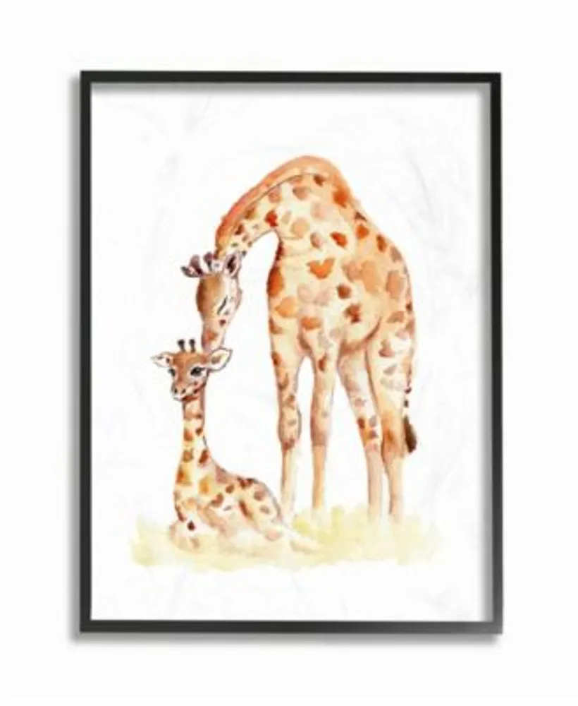 Stupell Industries Giraffe Family Illustration Wall Art Collection