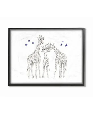 Stupell Industries Giraffe Family Graphite Drawing Framed Giclee Art, 16" x 20"