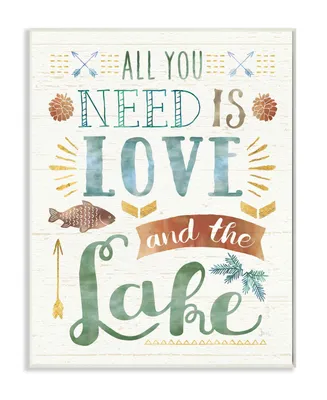 Stupell Industries All You Need is Love and The Lake Wall Plaque Art, 10" x 15"