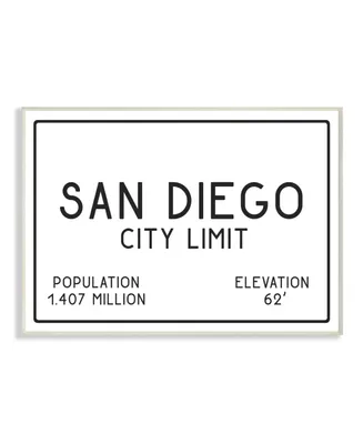 Stupell Industries San Diego City Limit Wall Plaque Art, 10" x 15"