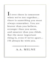 Stupell Industries I'll Always Be With You A.a. Milne Wall Plaque Art, 12.5" x 18.5"