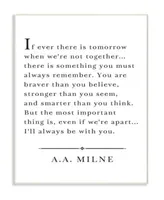 Stupell Industries Ill Always Be With You A.A. Milne Wall Art Collection