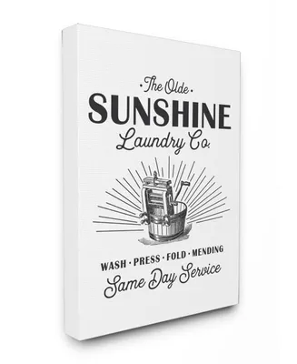 Stupell Industries Olde Sunshine Laundry Co Vintage-Inspired Sign Canvas Wall Art