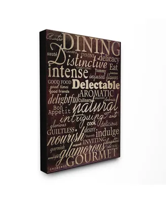 Stupell Industries Home Decor Dining Words Black Kitchen Canvas Wall Art, 24" x 30"