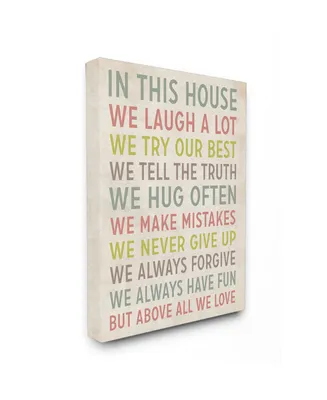 Stupell Industries Home Decor in This House We Inspirational Art Canvas Wall Art