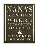 Stupell Industries Nanas Kitchen and Spoiled Grandkids Dark Wall Plaque Art, 12.5" x 18.5"