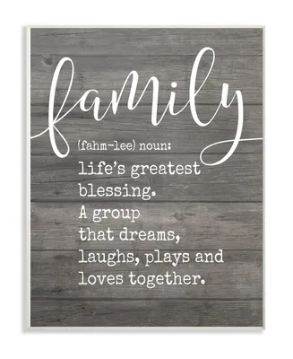 Stupell Industries Family Definition Planked Wall Plaque Art, 12.5" x 18.5"