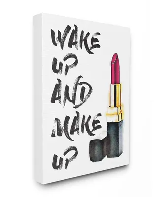 Stupell Industries Wake Up And Make Up Canvas Wall Art