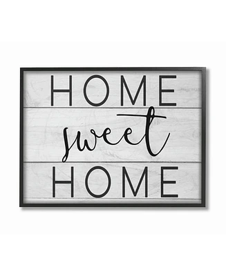 Stupell Industries Home Sweet Home Planks Framed Giclee Art, 16" x 20"