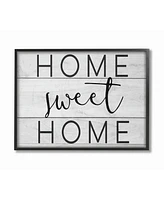 Stupell Industries Home Sweet Home Planks Framed Giclee Art, 16" x 20"