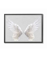 Stupell Industries Gray Wings Framed Giclee Art, 16" x 20"