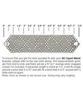 Sg Liquid Metal B9 Silver Mesh Bracelet 7", 7 1/2" or 8"