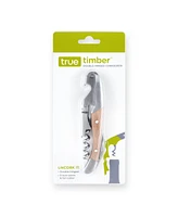 True Brands Timber Double Hinged Waiter's Corkscrew