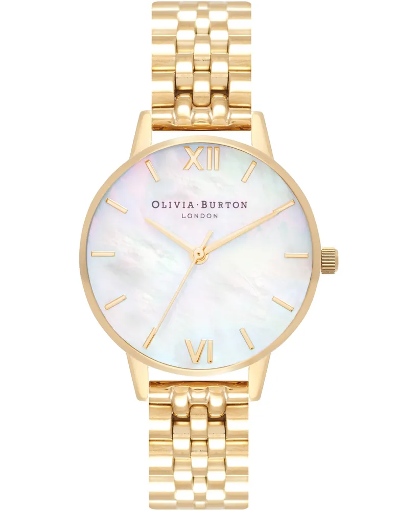 Olivia Burton Women's Gold-Tone Stainless Steel Bracelet Watch 30mm