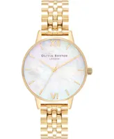 Olivia Burton Women's Gold-Tone Stainless Steel Bracelet Watch 30mm