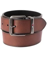 Tommy Hilfiger Men's Two-In-One Reversible Casual Matte and Pebbled Belt