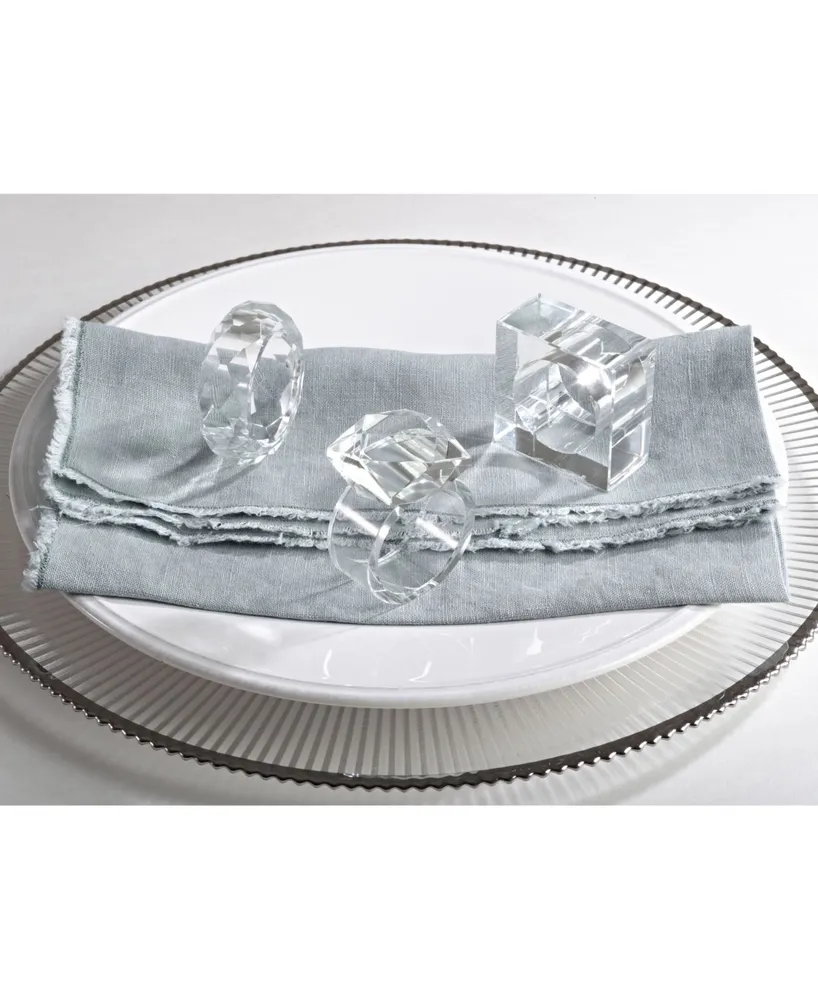 Saro Lifestyle Crystal Napkin Ring, Set of 4