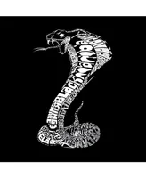 La Pop Art Men's Word Long Sleeve T-Shirt - Types of Snakes