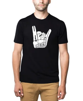 La Pop Art Men's Premium Word T-Shirt - Heavy Metal