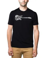 La Pop Art Men's Premium Word T-Shirt - Rock Guitar Body