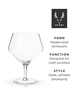 Viski Raye Angled Gin & Tonic Crystal Glasses, Set of 2, 14 Oz