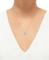 Diamond Hamsa Pendant Necklace (1/10 ct. t.w.) in 10k Gold