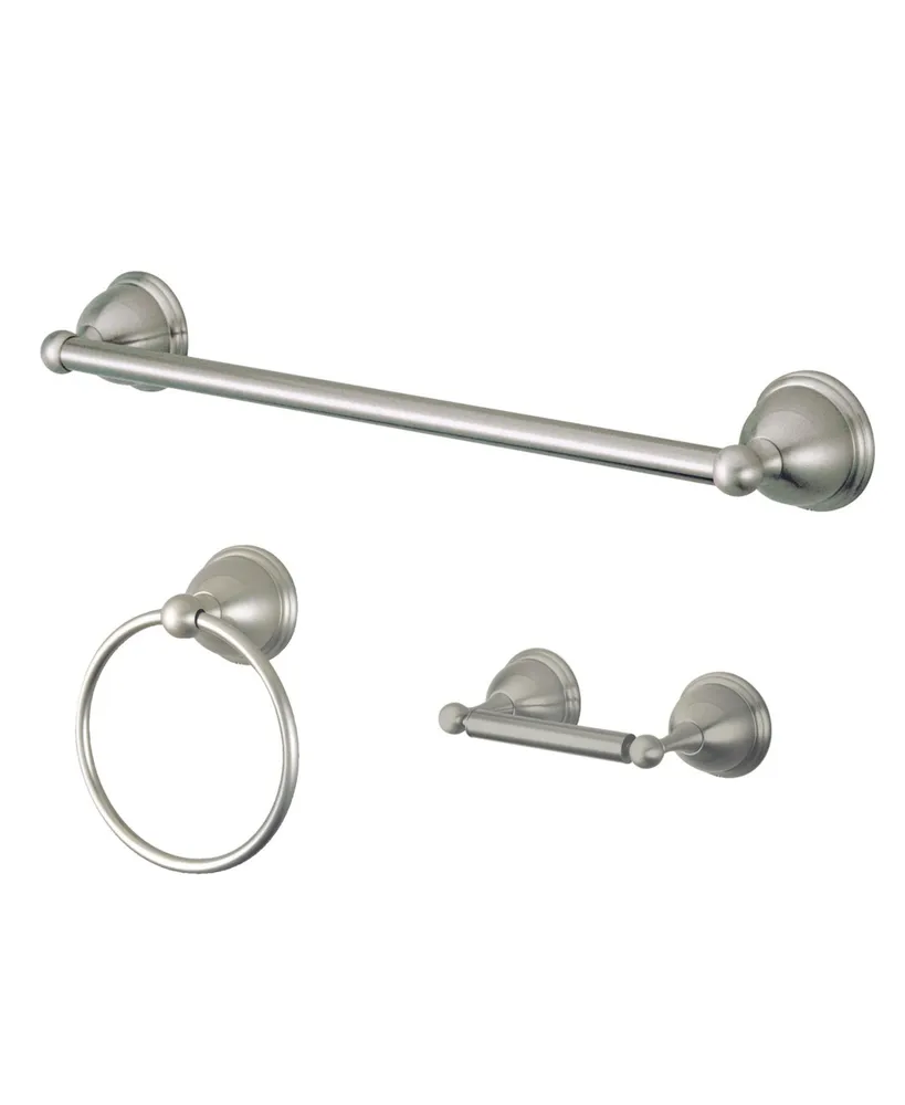 Kingston Brass Governor 3-Pc. Bathroom Accessories Set in Brushed Nickel