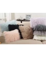 Saro Lifestyle Mongolian Faux Fur Decorative Pillow