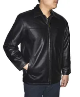 Victory Sportswear Retro Leather Men's Full Zip Jacket