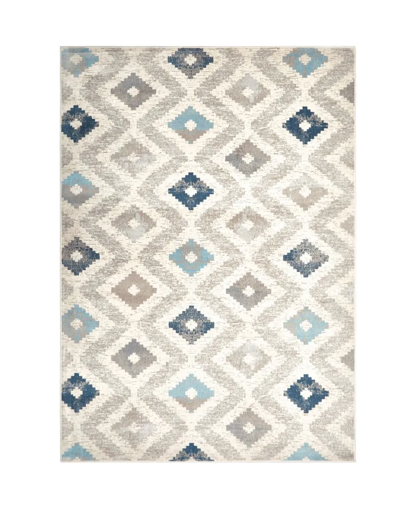 Global Rug Designs Barstow BAR03 Ivory 7'10" x 10'2" Area Rug