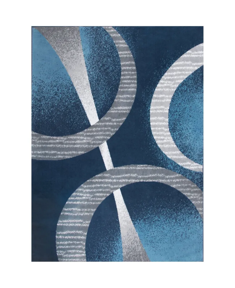 Global Rug Design Loma LOM02 Dark Blue 5'2" x 7'4" Area Rug