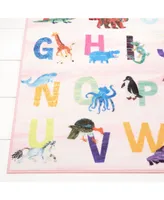 Eric Carle Elementary Alphabet Decorative Pink 4'11" x 6'6" Area Rug